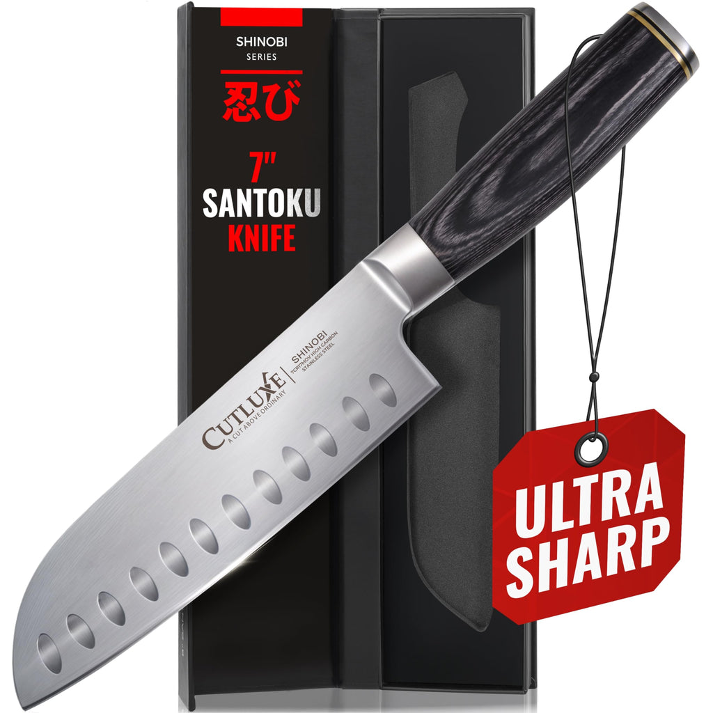 Cutluxe Santoku Knife, 5" Japanese Meat & Vegetable Knife for Chopping
