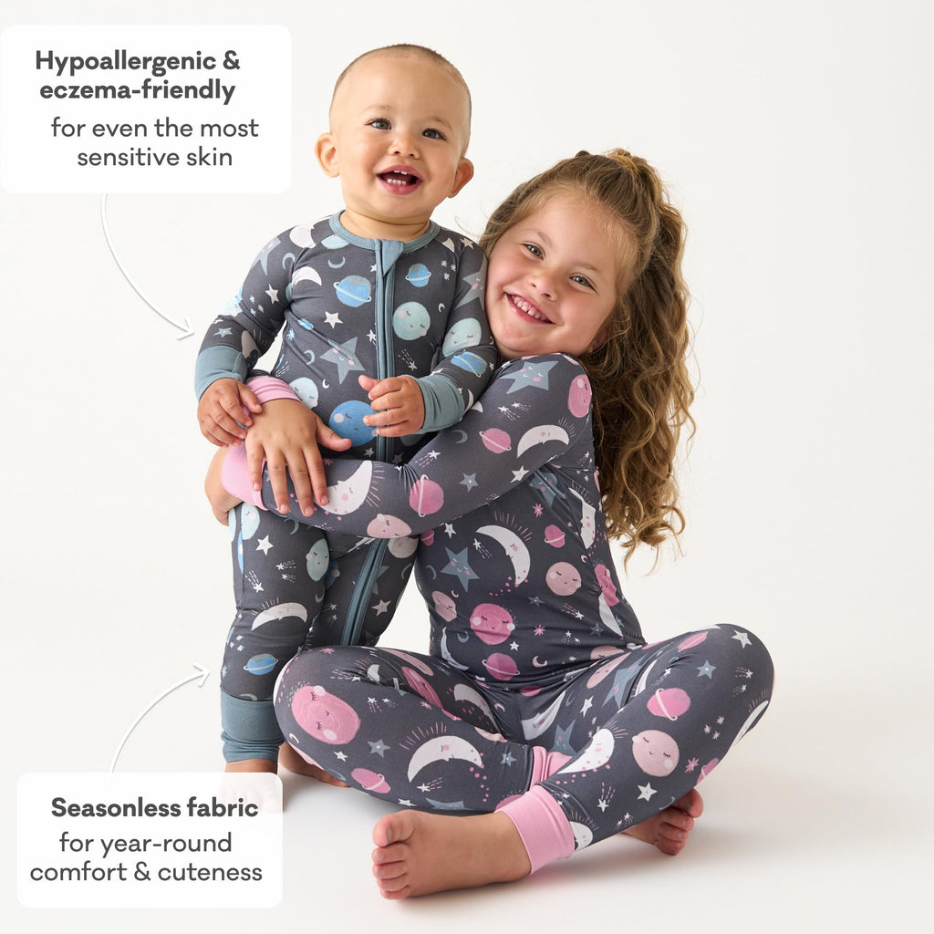 Little Sleepies Baby Pajamas, Blue To the Moon & Back, 2T