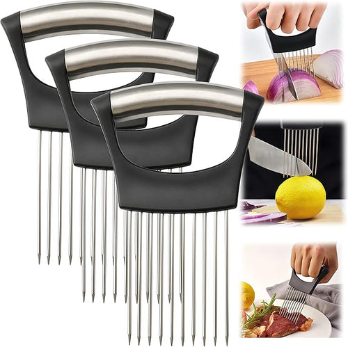 2025 Upgraded Onion Slicer, Onion Holder Chopper for Slicing, Chopper Slicer Assistant Tool, Cutter for Slicing of Meat, Potato, Tomato Kitchen Gadgets (1