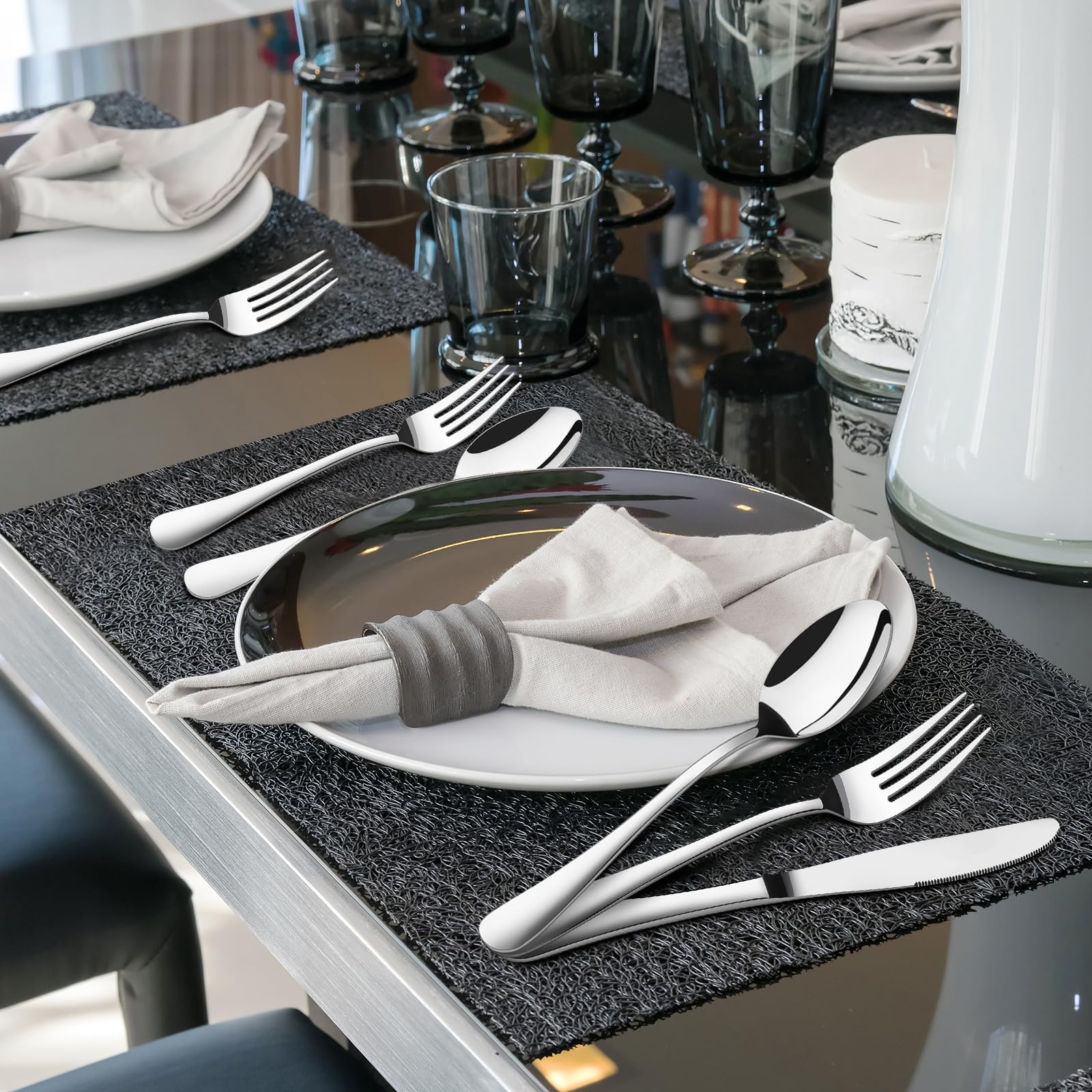 Silverware Set for 12,60 Piece Stainless Steel Flatware Utensil Cutlery Set