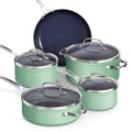 Nuwave Healthy Duralon Blue Ceramic Nonstick Coated 9pc Cookware Set