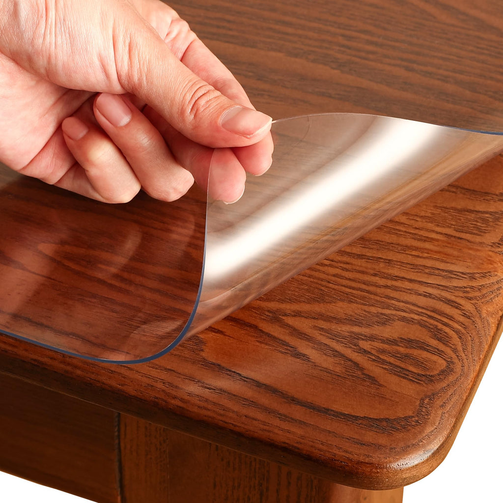 NAP2WELL Clear Table Cover Protector 36 x 60 Inch, 1.5mm Plastic Desk Mat