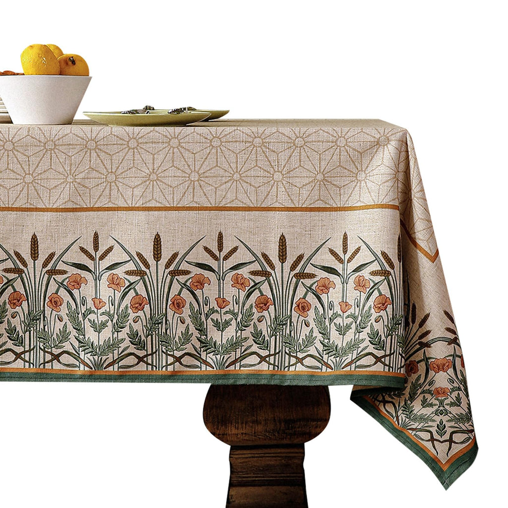 patdrea Vintage French Linen Tablecloth,Square,55"x55"-Wensel