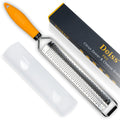 Deiss PRO Lemon Zester & Heavy Duty Grater - Parmesan, Garlic, Nutmeg, Chocolate, Fruits, Vegetables, Ginger & Cheese Shredder