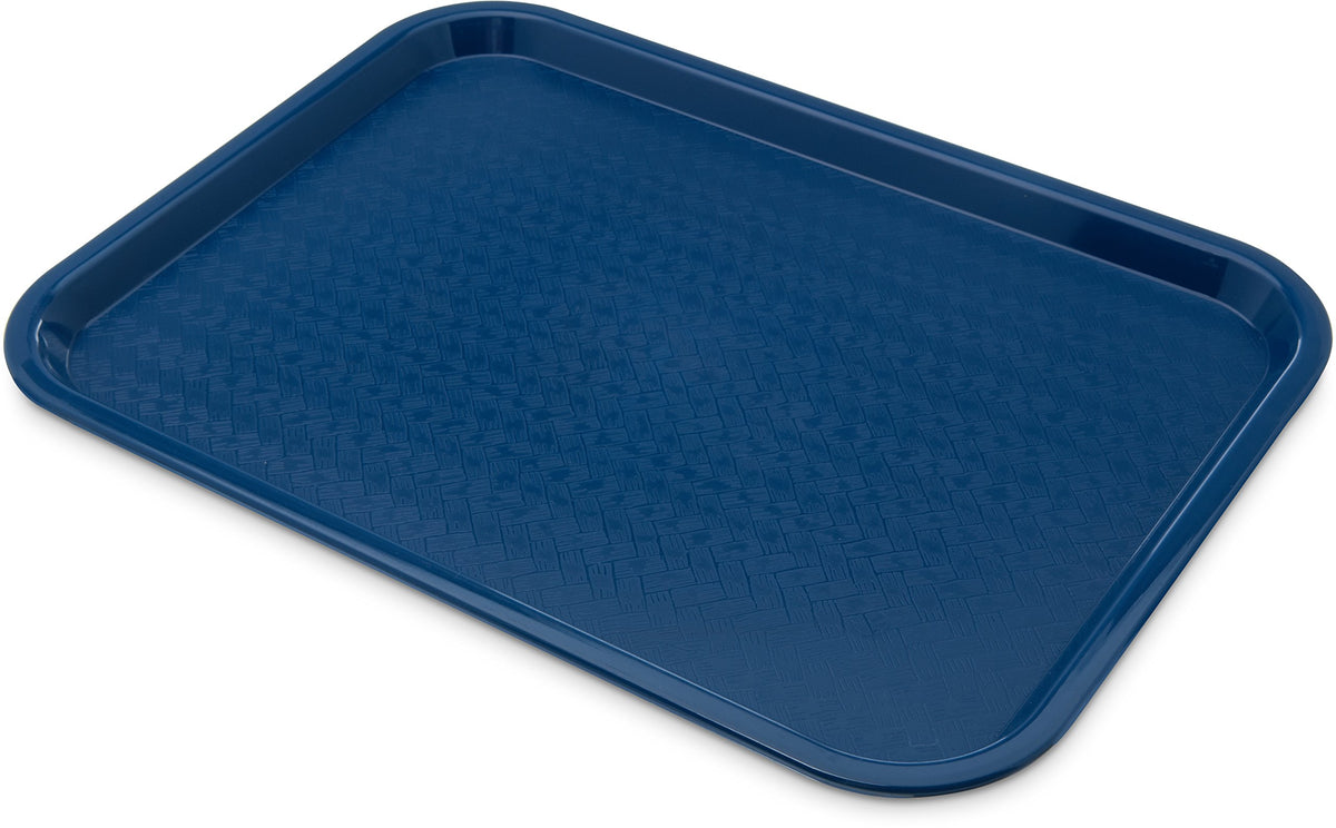 Carlisle FoodService Products Café Cafeteria Tray, Fast Food Tray for Restaurant or Commercial Use, 12" x 16", 24 Count, Blue
