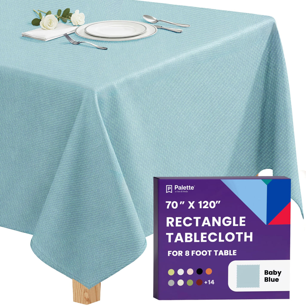 Gee Di Moda Rectangle Tablecloth - 70 x 120 Inch Royal Blue Table Cloth for 6 or 8 Foot Rectangle Tables - Heavy Duty Washable Fabric - for Holiday Party, Dinner, Weddings, Baby Shower & Events