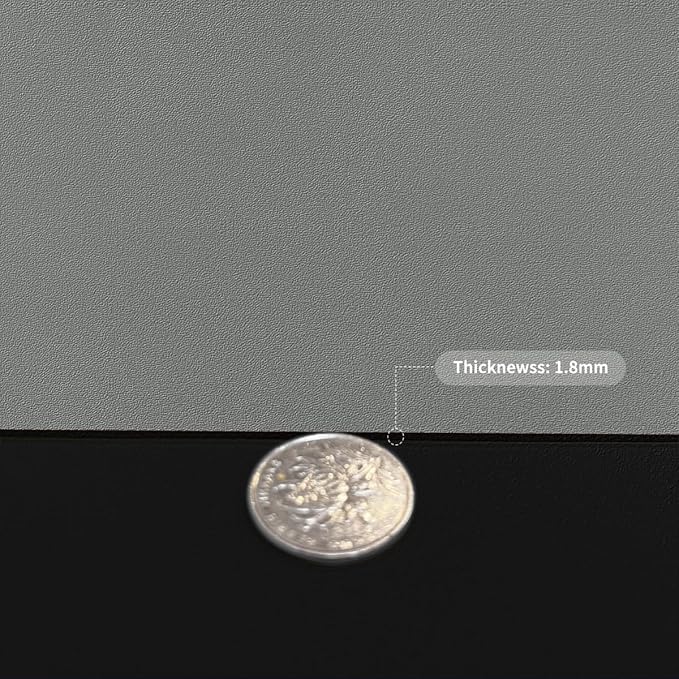 Leather Table Pad,1.8mm Thick,40x84 Inch,Dining Table Pad,Table Pads for Dining Room Table Rectangular,Table Protectors for Rectangle Tables,Dining Table Cover(Black+Gray,40x84)