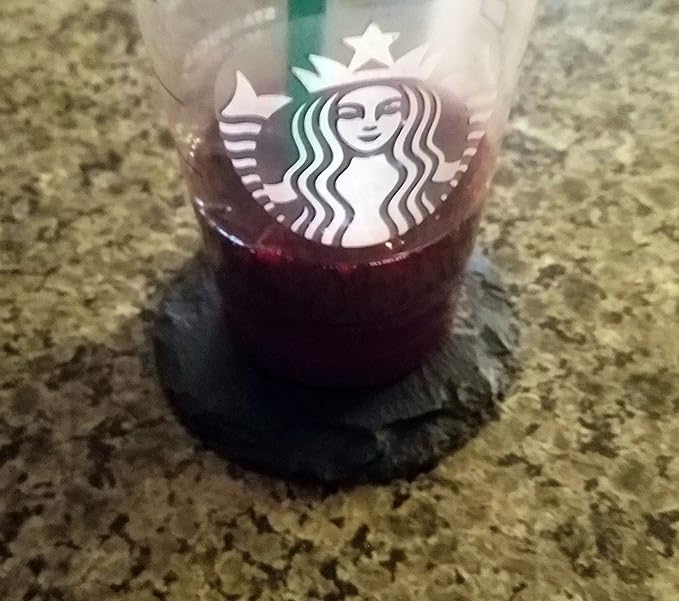 Ride The Fire: Flaming Chopper Motorcycle Coasters - Round Slate - Set of 4