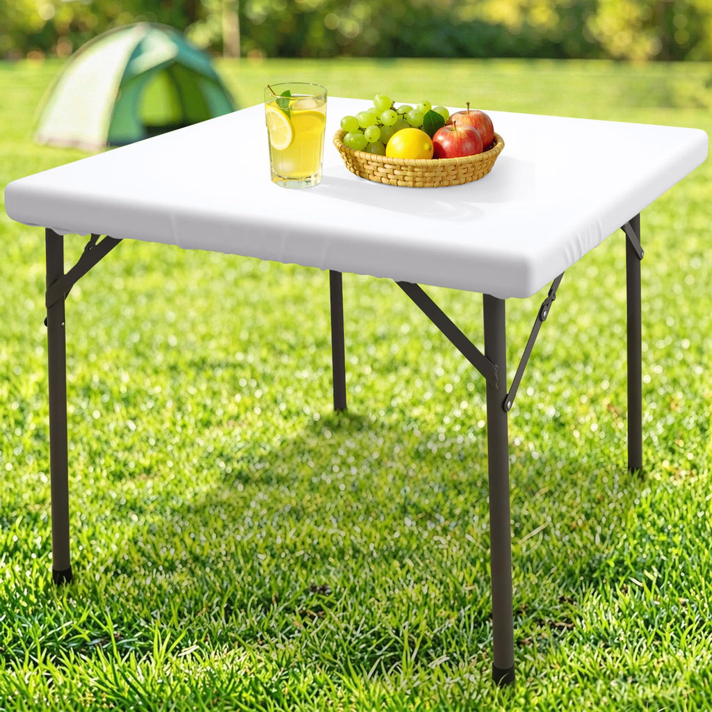 homing Square Table Cloth Cover 34" x 34" Blue Elastic Fitted Tablecloth