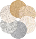 Billbotk 8" Trivets for Hot Dishes, Hot pots and Pans, 6 Heat Resistant Hot Pads, Pot Holders for Kitchen, Hot Plate Mats for Table, Kitchen Decor for Counter, Home Essentials, Farmhouse(Boho)
