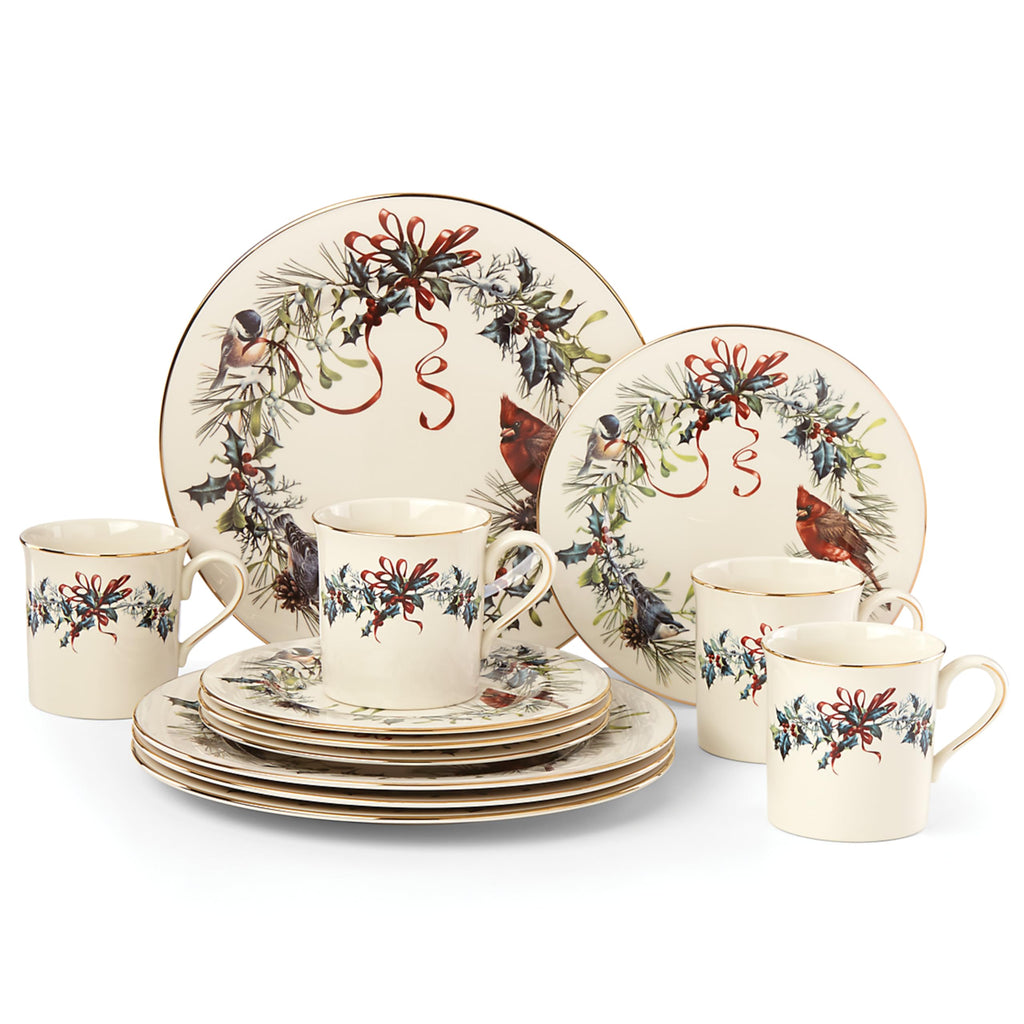 Lenox Winter Greetings Porcelain Covered Christmas Gravy Dish, 64oz