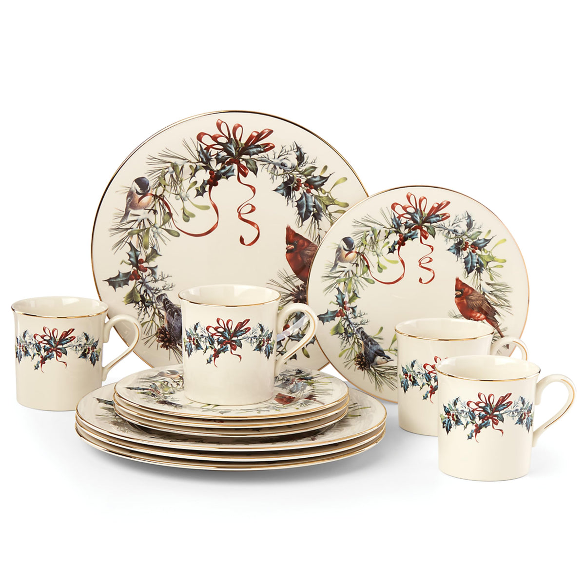 Lenox Winter Greetings Porcelain Covered Christmas Gravy Dish, 64oz