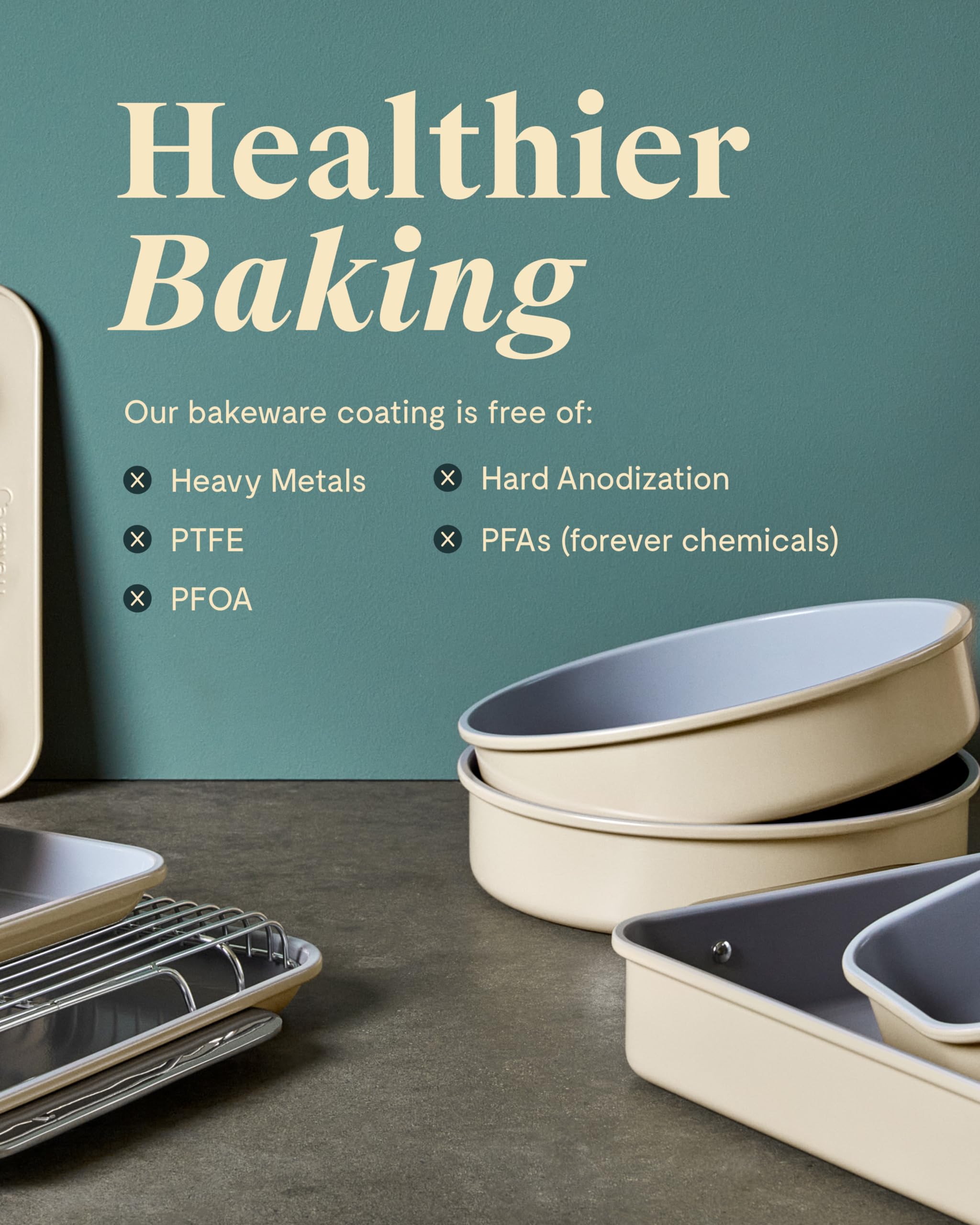 Caraway 9" Non-Stick Ceramic-Coated Square Pan Set