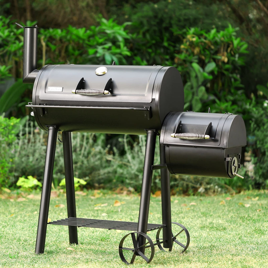 Sophia & William Charcoal Grill with Offset Smoker 512 Square Inches