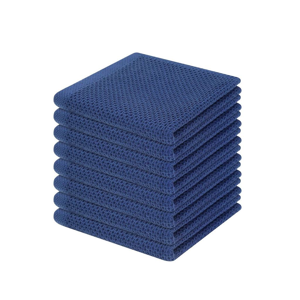 Homaxy 100% Cotton Waffle Weave Kitchen Dish Cloths, Ultra Soft Absorbent Quick Drying Dish Towels, 12 x 12 Inches — 12 x 12 - 12 Pack — 12 X 12 - 8 Pack