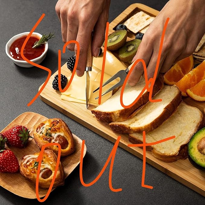 Cutting Board Wood Chopping Board Double Sided Charcuterie Boards Serving Board Kitchen Essential House Warming Hostess Host Gift Serving Tray for Christmas Wedding Birthday Anniversary Beige
