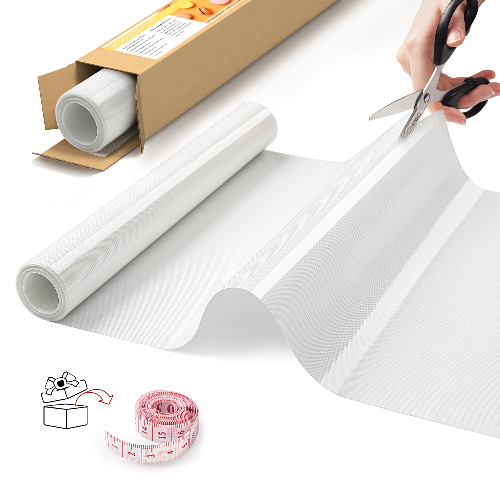MMmat Silicone Baking Mat Roll, Non-Stick Heat Resistant Food Grade Baking Mats, Non-Slip Reusable Air Fryer Linner, Freeze Dryer Mat, Counter Mat, Oven Liner, Refrigerator Liners - 16IN x 10FT