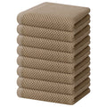 Homaxy 100% Cotton Waffle Weave Kitchen Dish Towels, Ultra Soft Absorbent Quick Drying Cleaning Towel, 13 x 28 Inches, 8-Pack, Tan