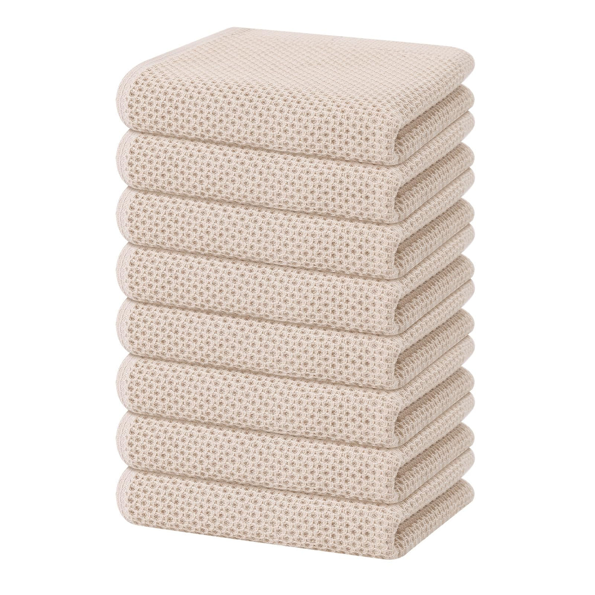Homaxy 100% Cotton Waffle Weave Kitchen Dish Cloths, Ultra Soft Absorbent Quick Drying Dish Towels, 12 x 12 Inches — 12 x 12 - 12 Pack — 13 X 28 - 8 Pack