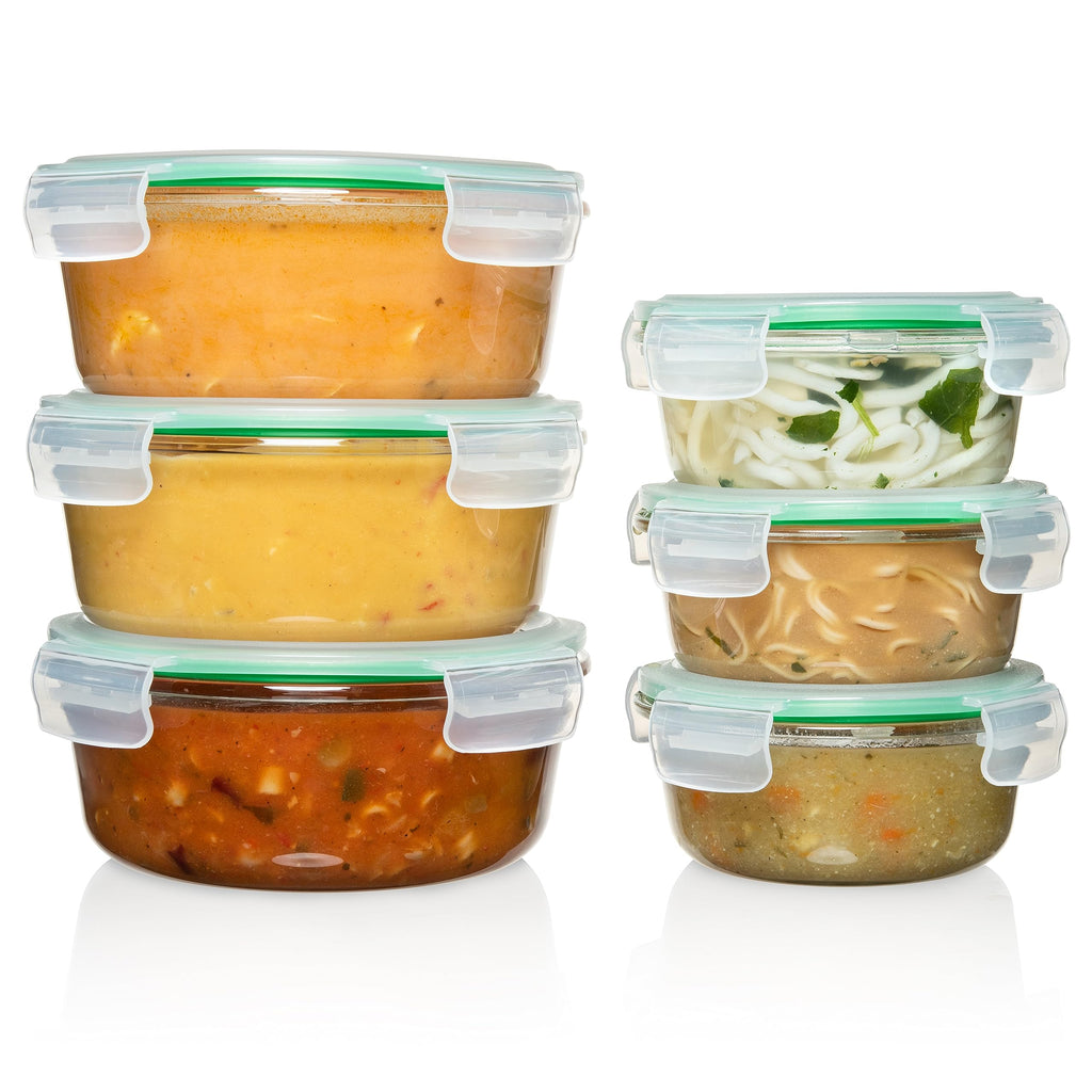 Fusion Gourmet Family Pack - Glass Storage Containers - Airtight 5 Pack