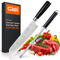 Gidli 8 Inch Chef Knife Set with Diamond Sharpener - Sharp Kitchen Knife