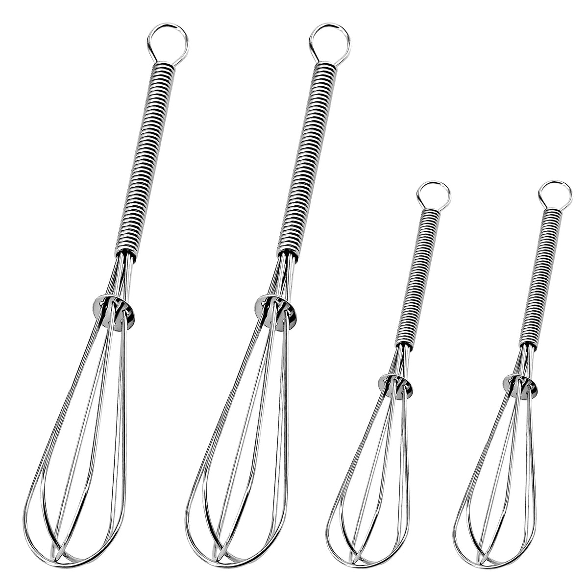 Anaeat Silicone Balloon Whisk, Perfect for Non-Stick Cookware, Milk and Egg Beater Blender, Heat Resistant Kitchen Whisks for Whisking, Cooking, Baking, Beating, Frothing & Stirring (Black)
