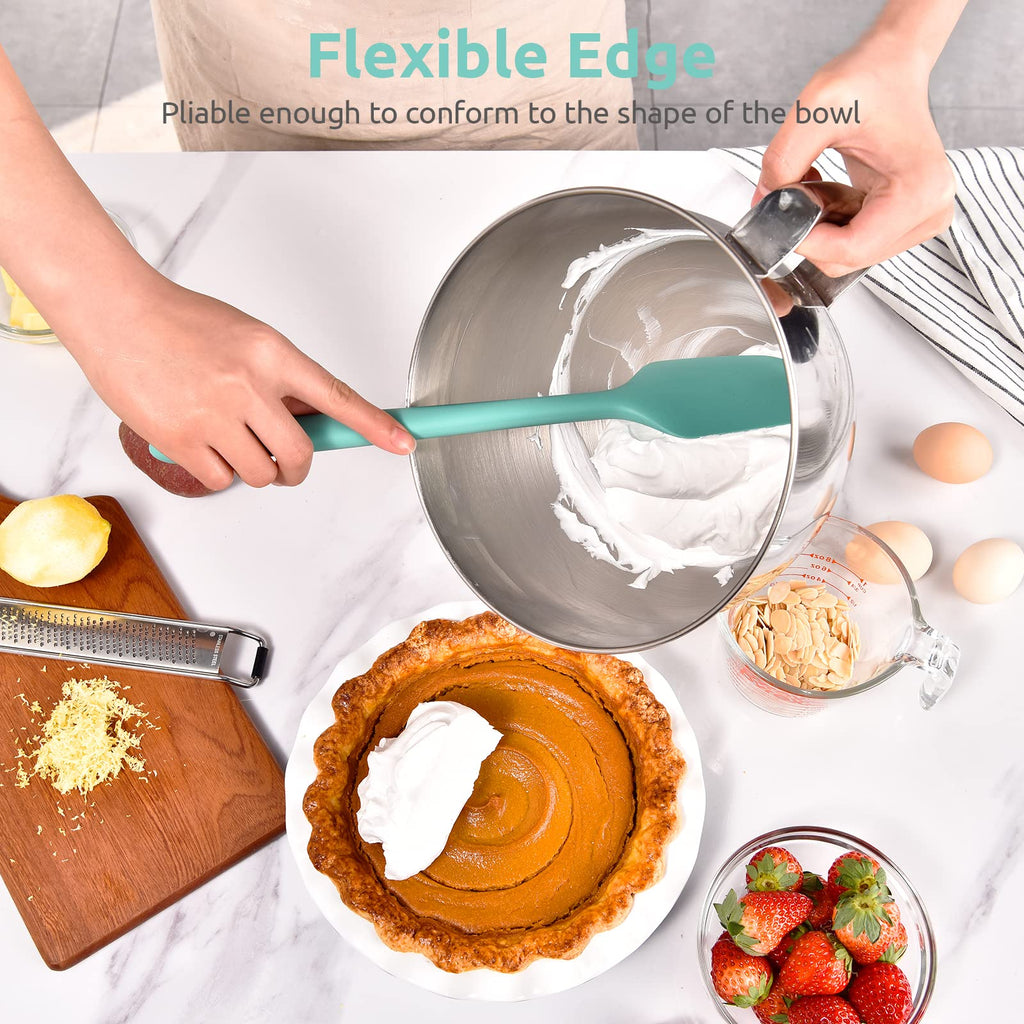 U-Taste 14in Extra Large Silicone Spatula, 480°F Heat Resistant, Aqua Sky