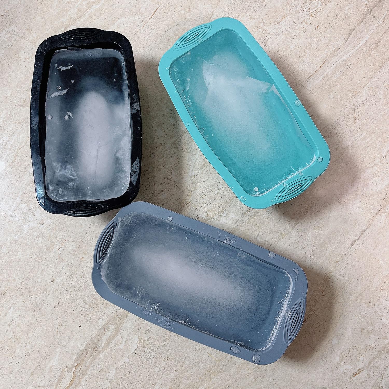 5Pcs Extra Large Ice Block Mold, Silicone Ice Block Molds for Ice Bath Tub, Black Big Ice Cube Molds for Ice Bath, Ice Maker for Cold Plunge or Coolers, Ice Tray Accessories for Ice Bath Chiller