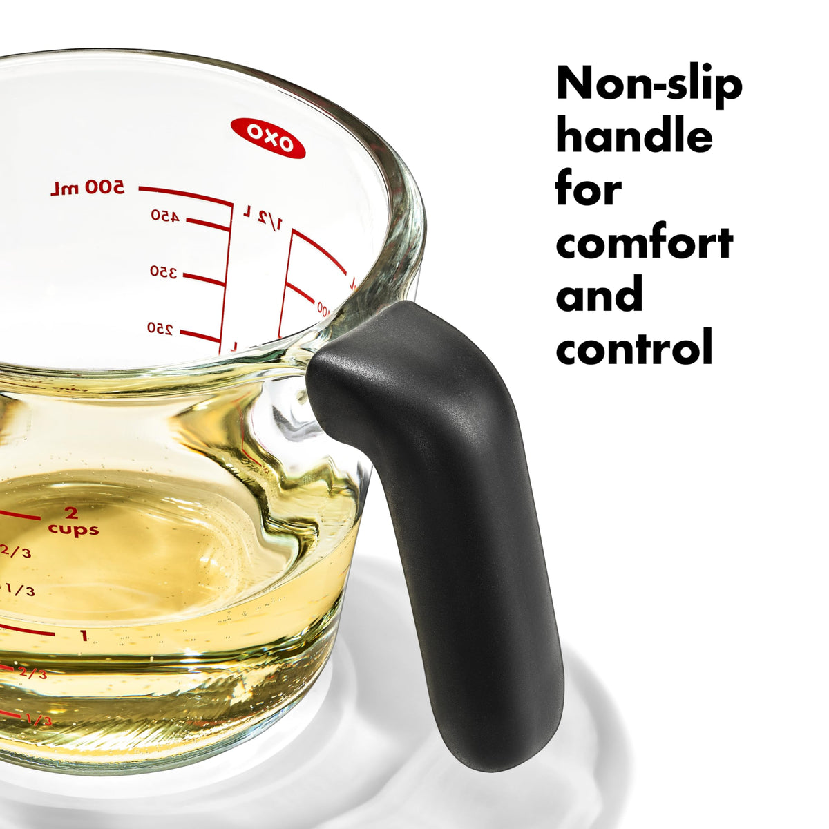 OXO Good Grips Glass Measuring Cup Set, 2 Cup & 4 Cup with Non-Slip Handle