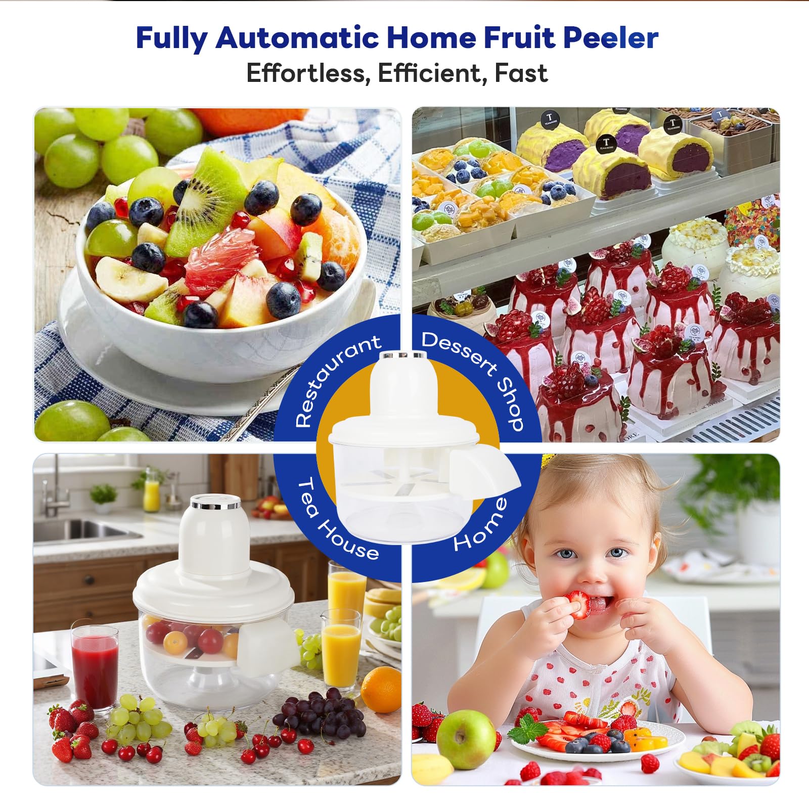 NKDFRI Automatic Grape Peeler Machine, Electric Garlic & Cherry Tomato Peeler Skin Remover Tool for Small Fruits, Effortless Peeling for Home Kitchen (White-1PC)