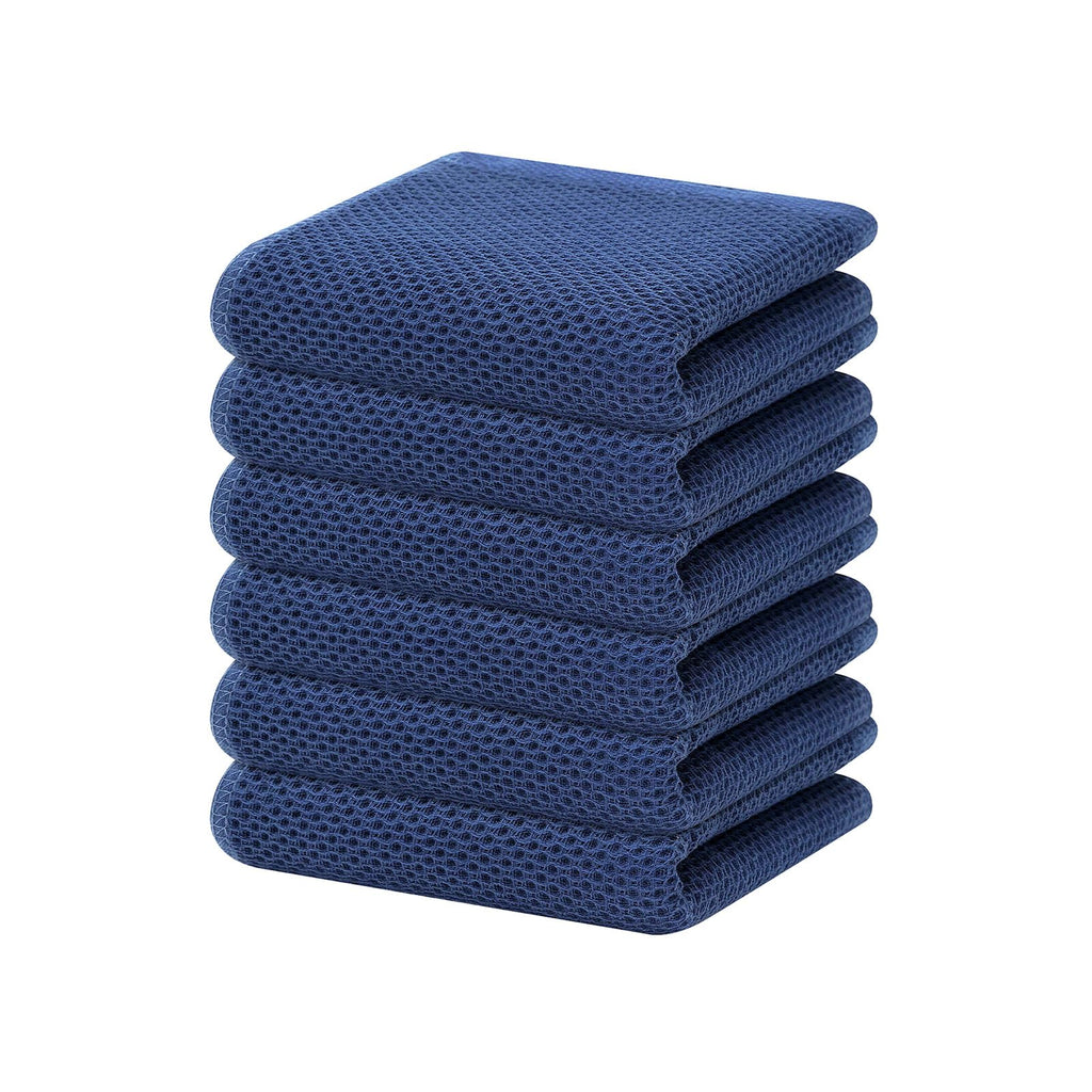 Homaxy 100% Cotton Waffle Weave Kitchen Dish Towels 4-Pack, Apricot