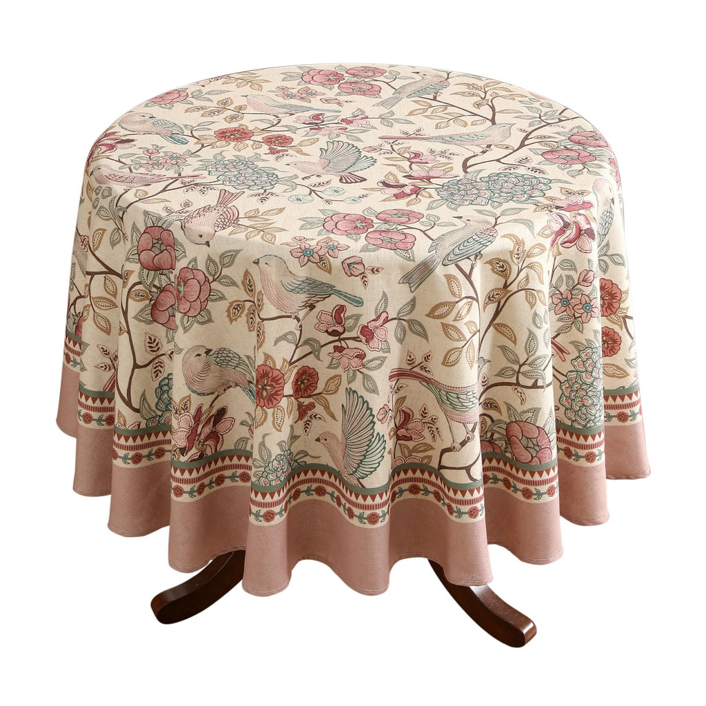 patdrea Vintage French Linen Tablecloth,Rectangular,87"x63"-Kulom A