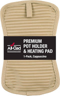 All-Clad Premium Pot Holder & Hot Pad: Heat Resistant to 500 Degrees - 100% Cotton, 10"x6.25" Hot Pad for Kitchen and Barbeque, (1-Pack), Cappuccino