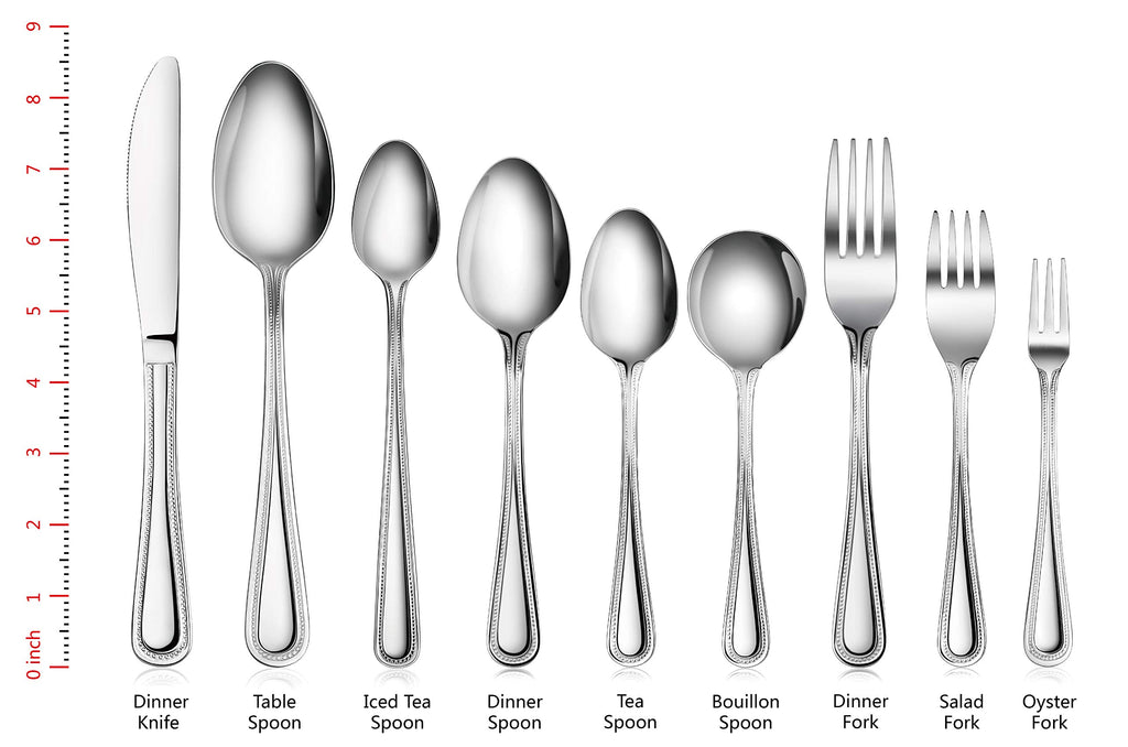 New Star Foodservice Bead Pattern 18/0 Stainless Steel Oyster Fork, 6-Inch, Set of 12, Commercial Grade