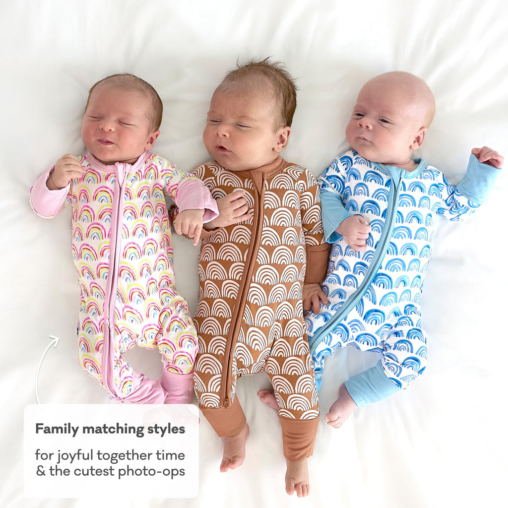 Little Sleepies Baby Pajamas, Pastel Rainbows, Preemie