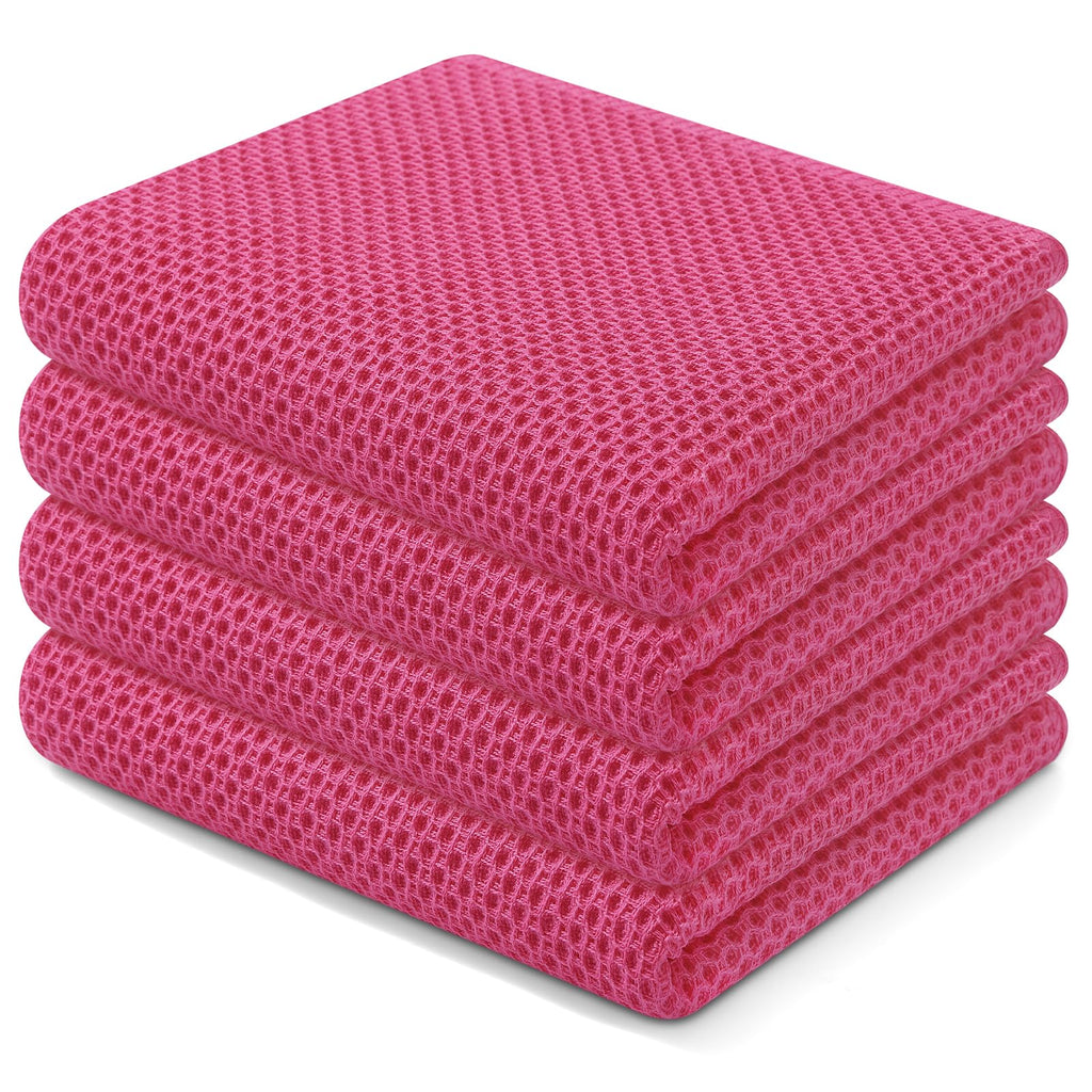 Homaxy 100% Cotton Waffle Weave Kitchen Dish Cloths, Ultra Soft Absorbent Quick Drying Dish Towels, 12 x 12 Inches — 12 x 12 - 12 Pack — 13 X 28 - 8 Pack
