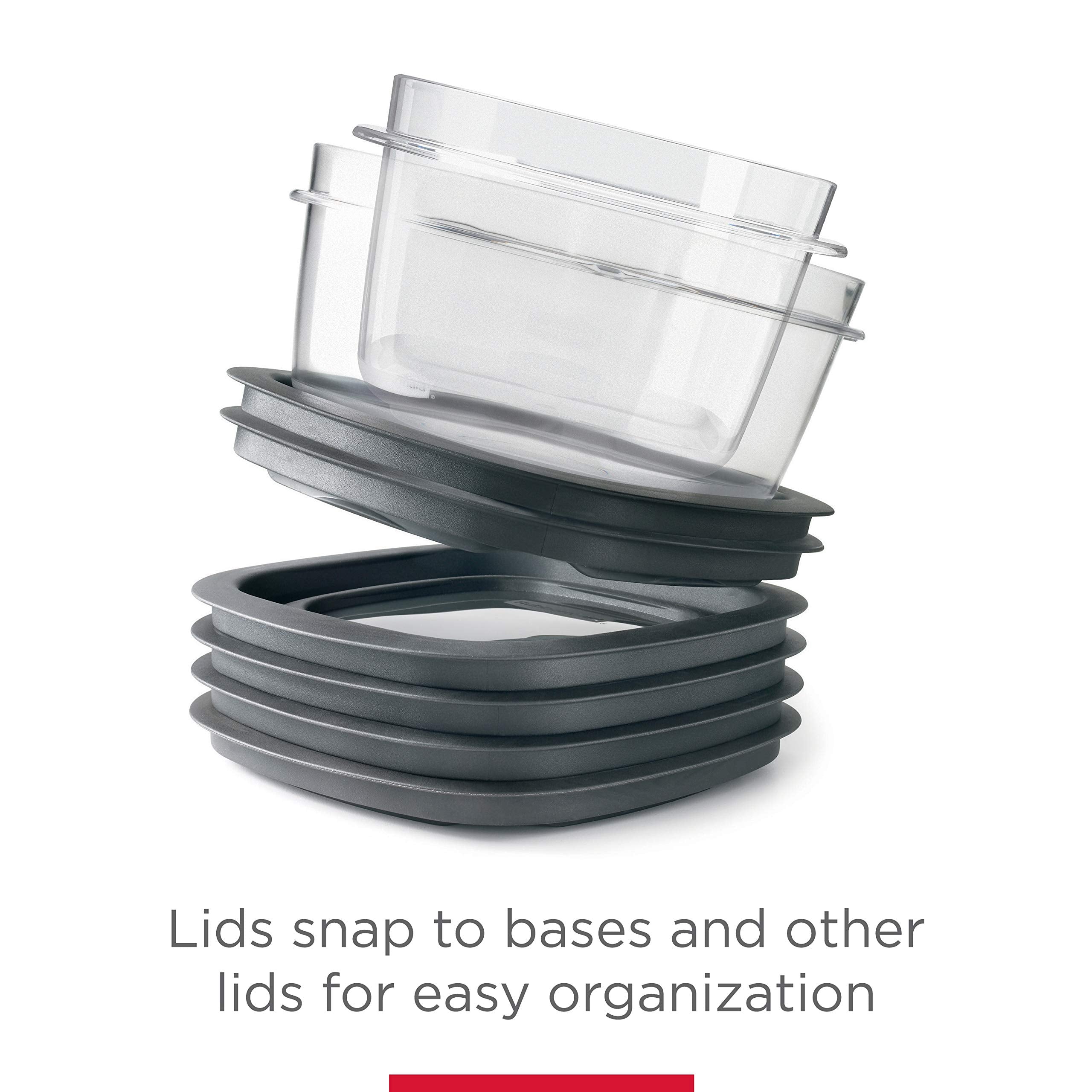 Rubbermaid Premier Food Storage Container, 10 Piece Set, Grey, BPA-Free, Microwave & Dishwasher Safe