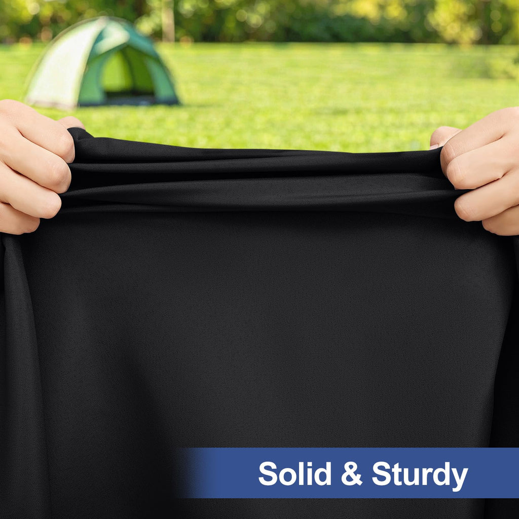 homing Rectangle Table Cloth Cover, Water-Resistant Polyester Elastic Fitted Tablecloth, Fits for 6 Foot Folding Tables, Washable Table Protector for Picnic, Camping, Outdoor (Black, 30" x 72")
