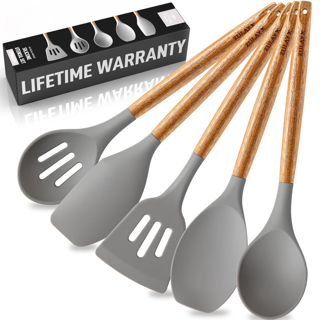 Zulay Kitchen 8 Piece Silicone Utensil Set