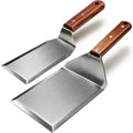 Adoco Large and Small Stainless Steel Griddle Spatula BBQ Burger Turner
