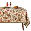 ISAENNE Vintage French Linen Square Small Tablecloth,55"x55"-Flora A