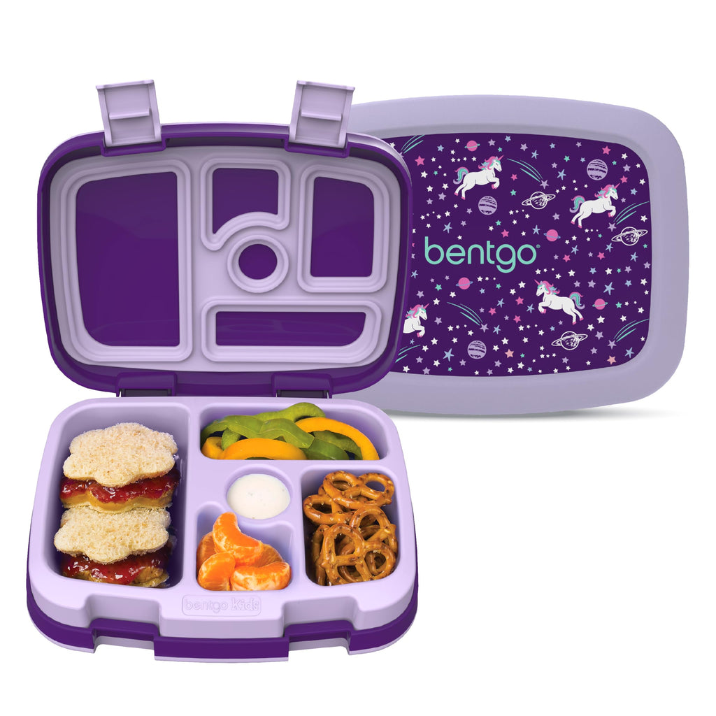 Bentgo Kids Prints Leak-Proof 5-Compartment Bento-Style Kids Lunch Box
