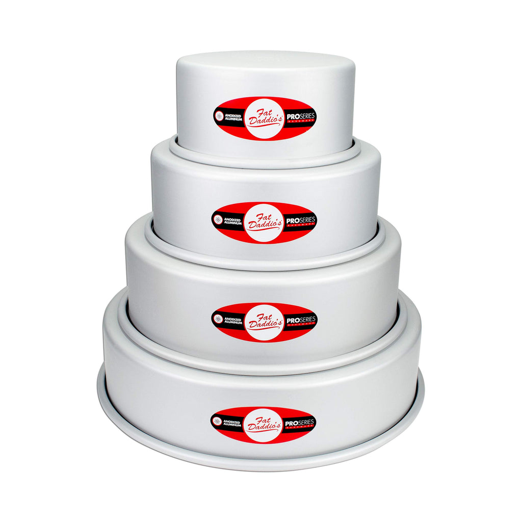 Fat Daddio's Anodized Aluminum Round Cake Pans, 2 Piece Set, 5 x 2 Inch