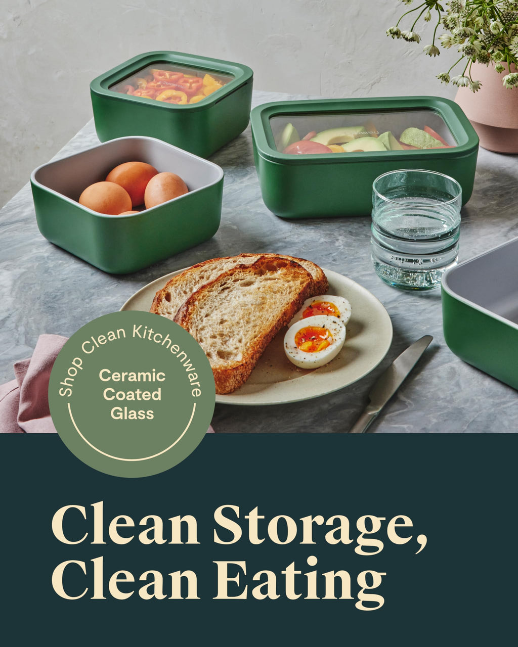 Caraway 13-Piece Glass Food Storage Container Set