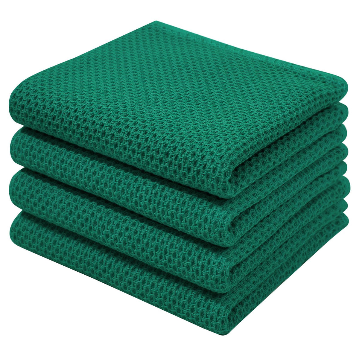 Homaxy 100% Cotton Waffle Weave Kitchen Dish Towels 4-Pack, Multicolor