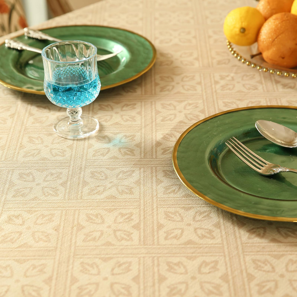 patdrea Designer French Linen Tablecloth,Square,55"x55"-Fram