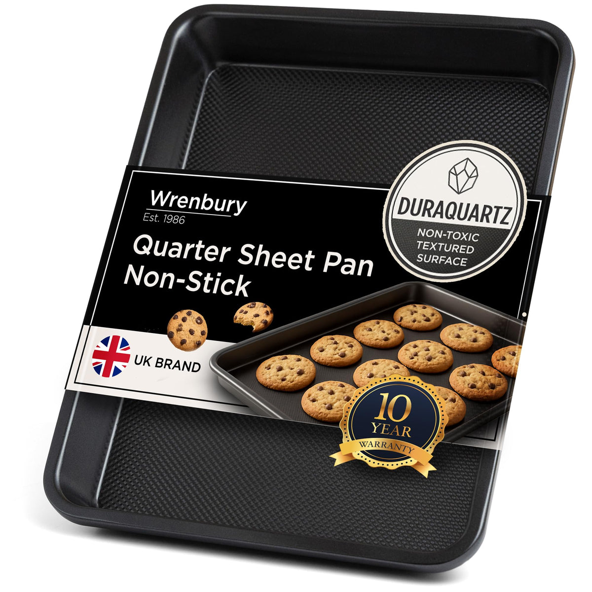 Wrenbury Jelly Roll Pan 15x10 Set of 2 - Non-Stick Baking Sheet Food Safe