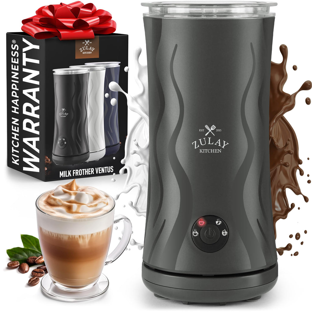 Zulay Powerful Milk Frother for Coffee with Upgraded Titanium Motor - Handheld Electric Whisk, Milk Foamer, Mini Mixer & Coffee Blender for Frappe, Latte, Matcha, No Stand - Pristine Teal