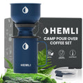 Hemli 16 oz Pour Over Camp Coffee Maker Set– Vacuum Insulated Mug with Leakproof Lid, Stainless Steel Micro Filter, Portable Coffee Maker for Camping, Travel & Outdoor Adventures