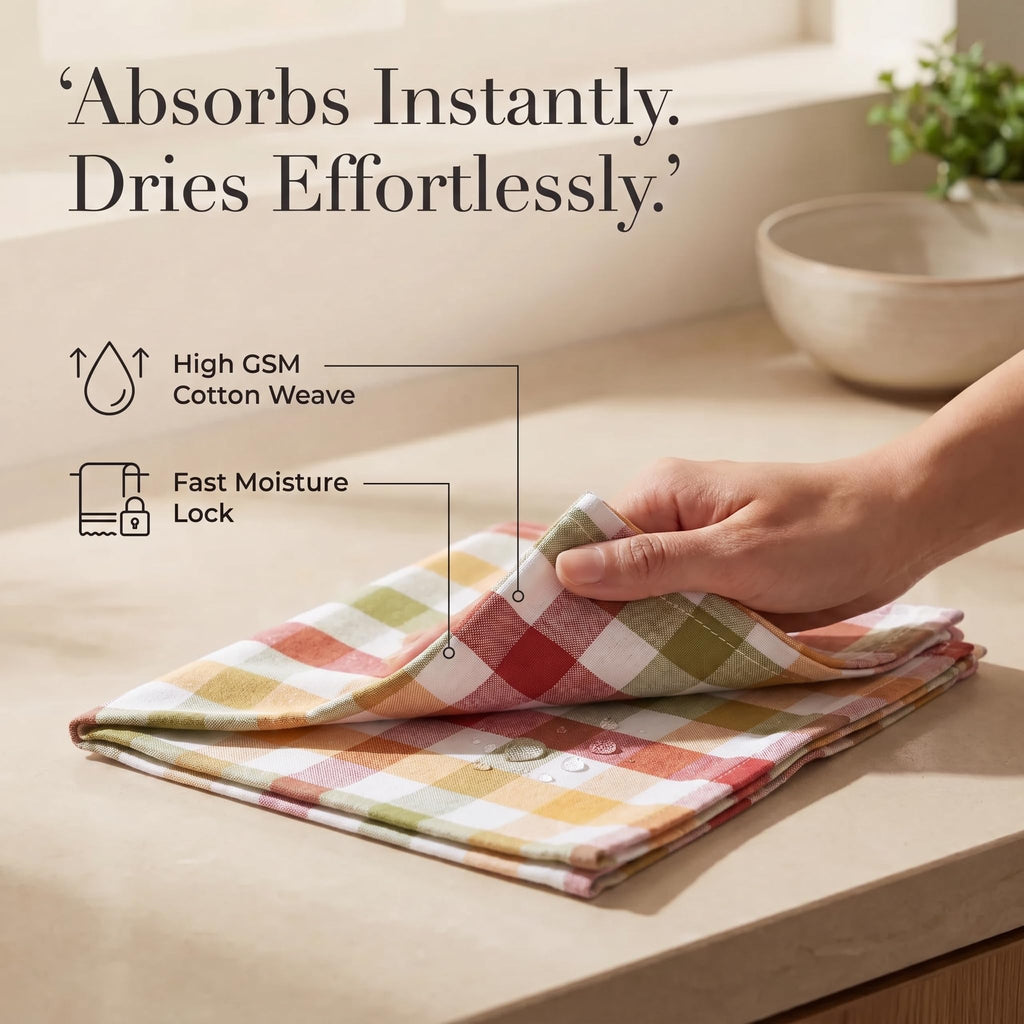 Urban Villa Cloth Napkins 100% Cotton Dinner Napkins Set of 12(20"x20") Highly Absorbent Washable Durable Reusable Napkins Ideal for Thanks Giving Lunch Restaurant Farmhouse Parties - Harvest Checks